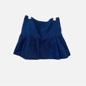 J Crew 100% Cotton Navy (Matisse Patterned Fabric) Skirt Size 6 Lined